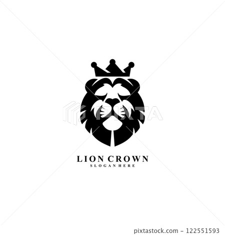 illustration lion king shield logo illustration lion king shield logo 122551593
