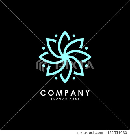 Abstract elegant flower logo icon vector design 122551680