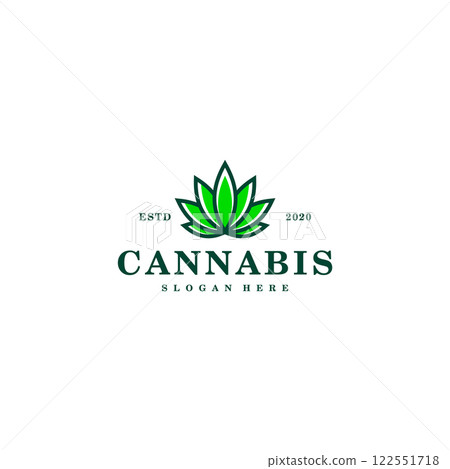 Cannabis marijuana leaf logo vector 122551718