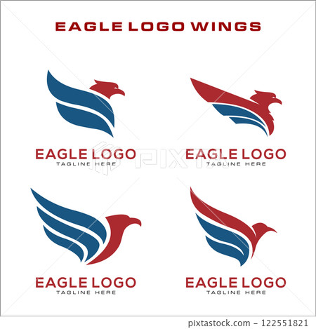 Set of Eagle Logo Vector symbol 122551821