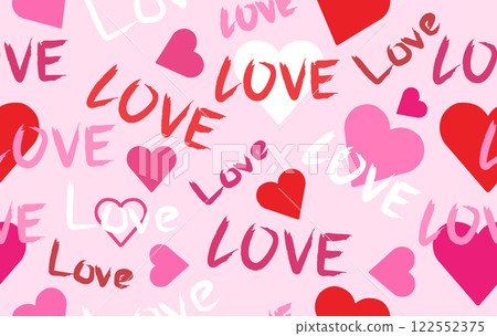 Valentine pattern seamless fabric Valentine day. love font pattern vector heart lover. Designed for background ,wallpaper ,valentine pattern ,clothing ,anniversary ,fabric ,sweetheart ,couple ,card 122552375