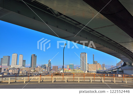 [Aichi Prefecture] Nagoya cityscape: Skyscrapers seen from the Golden Overpass in Nakamura Ward 122552446