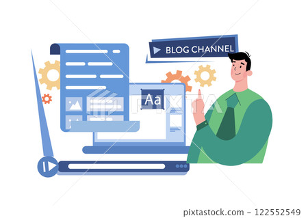 Multimedia Content Production For Video Blog Channel Multimedia Content Production For Video Blog Channel 122552549
