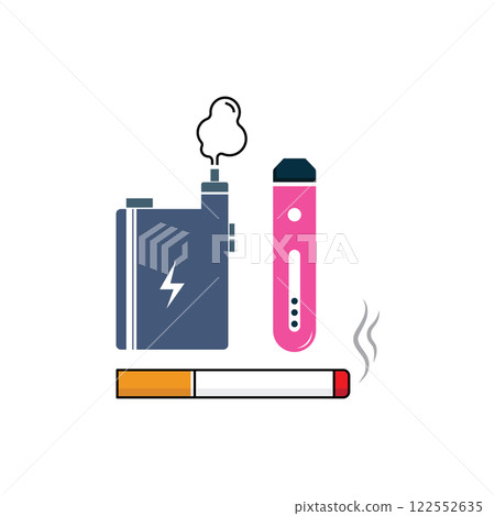 Electronic cigarettes and traditional cigarettes Electronic cigarettes and traditional cigarettes 122552635