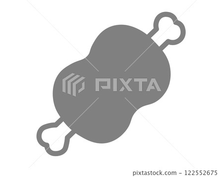 Bone-in meat icon (silhouette) Bone-in meat icon (silhouette) 122552675