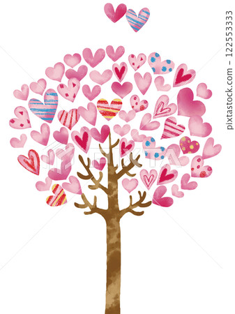 水彩心樹 3 垂直 122553333