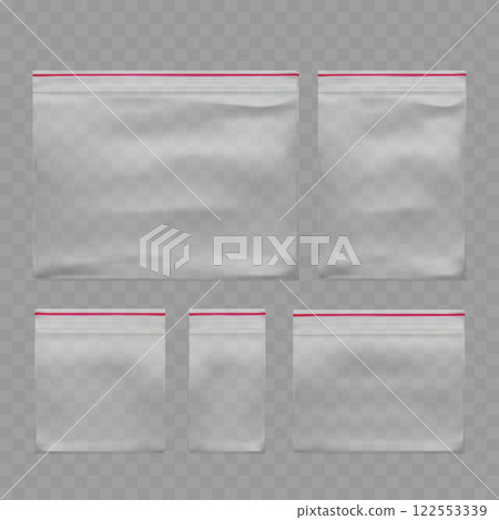 Transparent Plastic Packaging Mockup Set Vector Transparent Plastic Packaging Mockup Set Vector 122553339