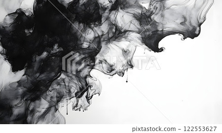 Abstract background with ink swirling underwater 122553627
