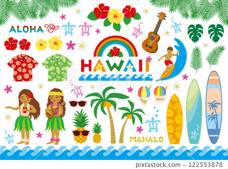 夏威夷插圖集可愛 122553878