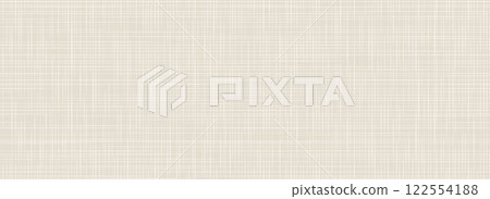 Beige linen seamless texture. Light neutral canvas repeating background. Sackcloth fabric material wallpaper. Rough hessian textile. Rustic woven burlap surface backdrop. Vector craft organic cotton 122554188
