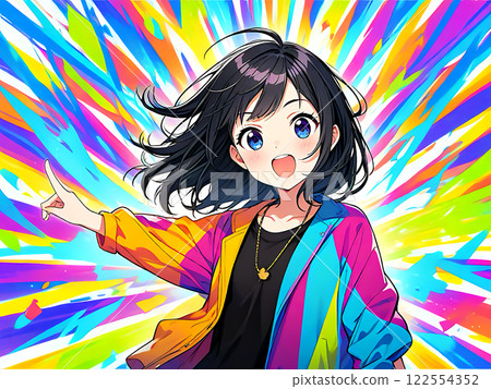 女性和女孩的動漫/漫畫風格插圖 女性和女孩的動漫/漫畫風格插圖 122554352