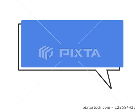 藍色對話氣泡圖示 水平強調註釋框 藍色對話氣泡圖示 水平強調註釋框 122554425