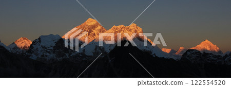 Mount Everest, Lhotse and Makalu seen from Gokyo Ri, Nepal. Mount Everest, Lhotse and Makalu seen from Gokyo Ri, Nepal. 122554520