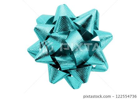 Light blue ribbon on isolated on transparent background. 122554736