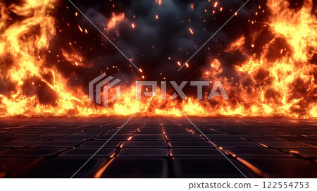 "An exploding, flaming, fiery battleground." 122554753