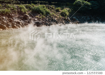 Beitou Hot Spring valley in Taipei City, Taiwan. Popular landmark and attractions. Asia Travel and vacation concept 122555580