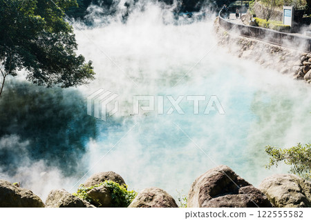 Beitou Hot Spring valley in Taipei City, Taiwan. Popular landmark and attractions. Asia Travel and vacation concept 122555582