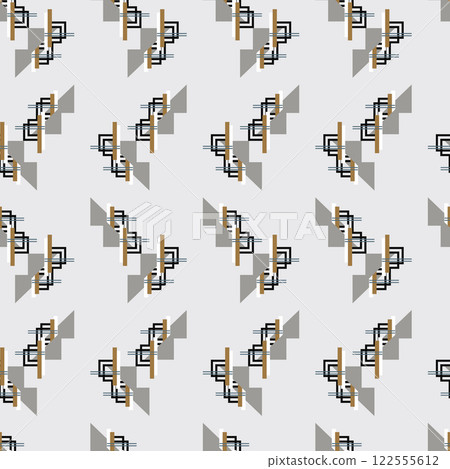 Textile motif seamless pattern. Abstract line shape geometric motif basic pattern continuous background. Man shirt all over print block.  Textile motif seamless pattern. Abstract line shape geometric motif basic pattern continuous background. Man shirt all over print block.  122555612