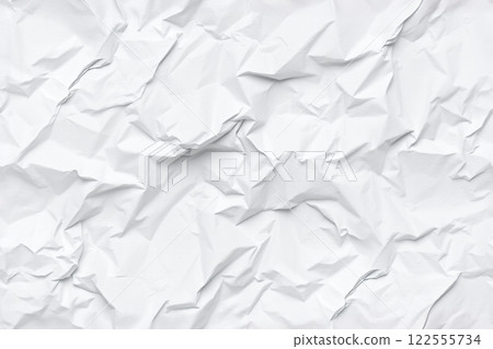 Wrinkled white paper seamless background 122555734