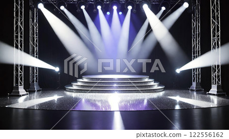 Stage, stage and spotlight background material Stage, stage and spotlight background material 122556162