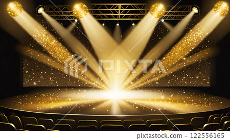 Stage, stage and spotlight background material Stage, stage and spotlight background material 122556165
