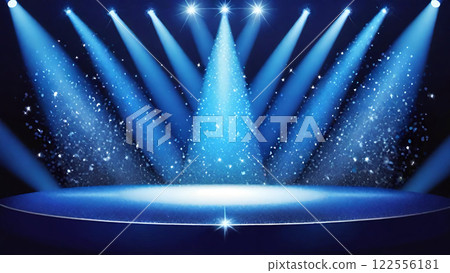 Stage, stage and spotlight background material Stage, stage and spotlight background material 122556181