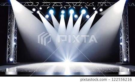 Stage, stage and spotlight background material Stage, stage and spotlight background material 122556216