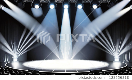 Stage, stage and spotlight background material Stage, stage and spotlight background material 122556218