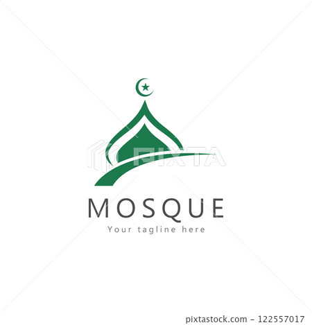 mosque logo template design vector  emblem  concept design  creative symbol  icon 122557017