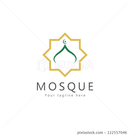 mosque logo template design vector emblem concept design creative symbol icon mosque logo template design vector emblem concept design creative symbol icon 122557046