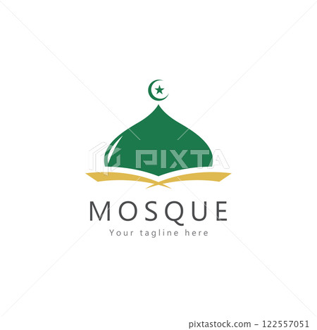 mosque logo template design vector  emblem  concept design  creative symbol  icon 122557051