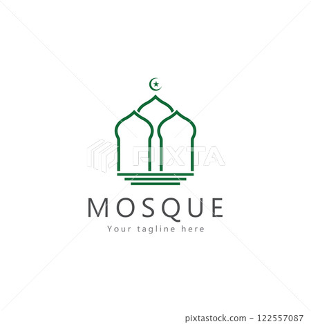 mosque logo template design vector emblem concept design creative symbol icon mosque logo template design vector emblem concept design creative symbol icon 122557087