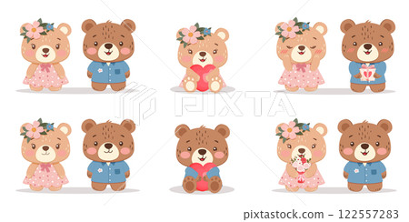 hearts, vector, animals 122557283