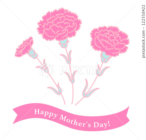 [母親節] 康乃馨與母親節快樂絲帶 122558422