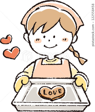 婦女做餅乾 122558458