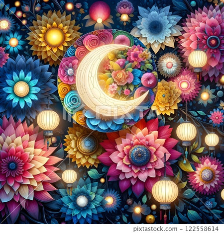 Ramadan Nights: A Celebration of Light and Bloom 122558614