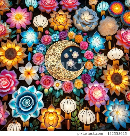 Ramadan Nights: A Celebration of Light and Bloom 122558615