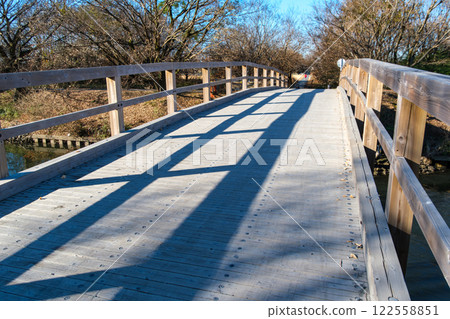Shadow of the balustrade 122558851
