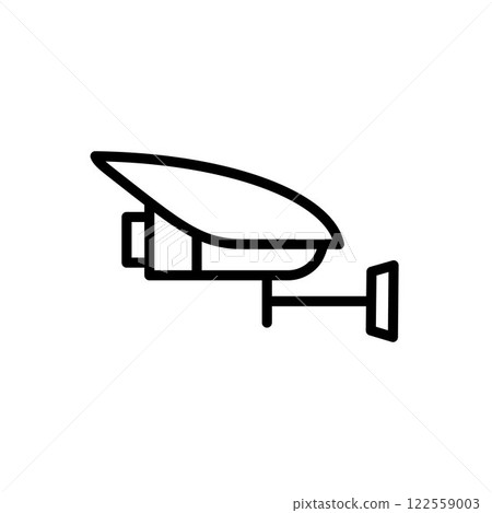 CCTV icon, video surveillance made linear style, sign camera for use logo and other design 122559003