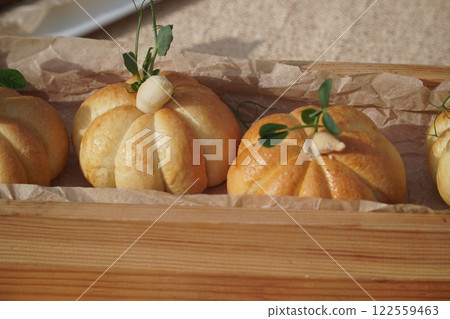 Dessert table on wedding with tasty cakes, cookies and sweets in pastel colors. Professional catering and servings. Festive atmosphere. 122559463