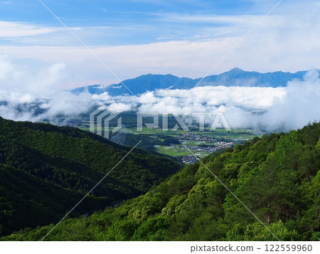 從霧峰眺望夏日的南阿爾卑斯山 從霧峰眺望夏日的南阿爾卑斯山 122559960