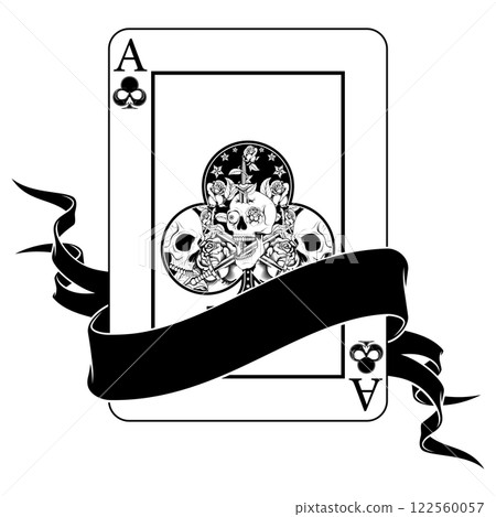 Halloween style poker cards with ribbons Halloween style poker cards with ribbons 122560057