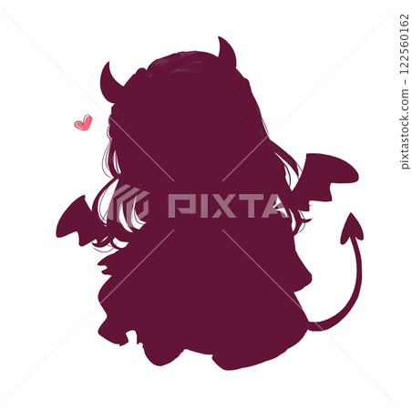 Devilish woman silhouette 122560162