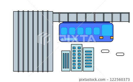 Monorail illustration 122560373