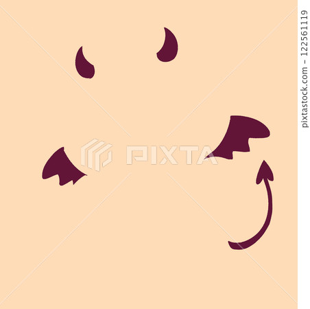 Little devil image silhouette material 122561119