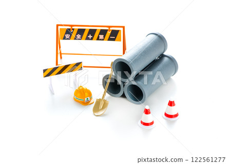 Construction site: Image of replacing deteriorated water pipes Construction site: Image of replacing deteriorated water pipes 122561277