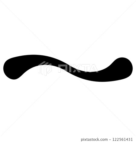 Wavy line element, wavy line swoosh swash, curved curv stripe 122561431