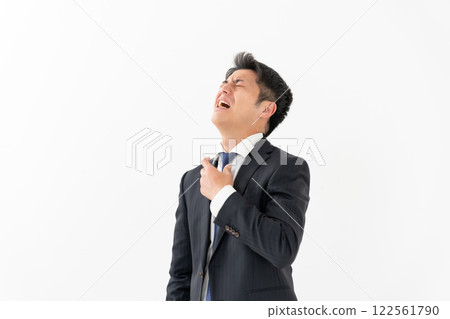 Businessman, hot, fever 122561790