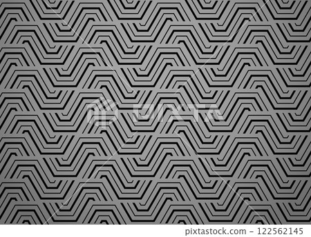 Abstract geometric pattern with stripes, lines. Seamless vector background. Gray and black ornament. Simple lattice graphic design 122562145