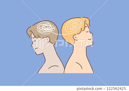 Chaos in man head turns into organized information after visiting psychotherapist Chaos in man head turns into organized information after visiting psychotherapist 122562425